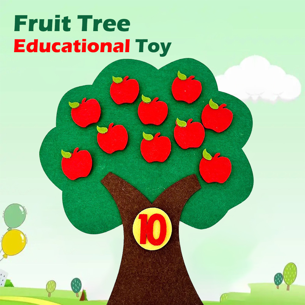Kids Education Number - Montessori Fruit Tree Counting Toy, Number