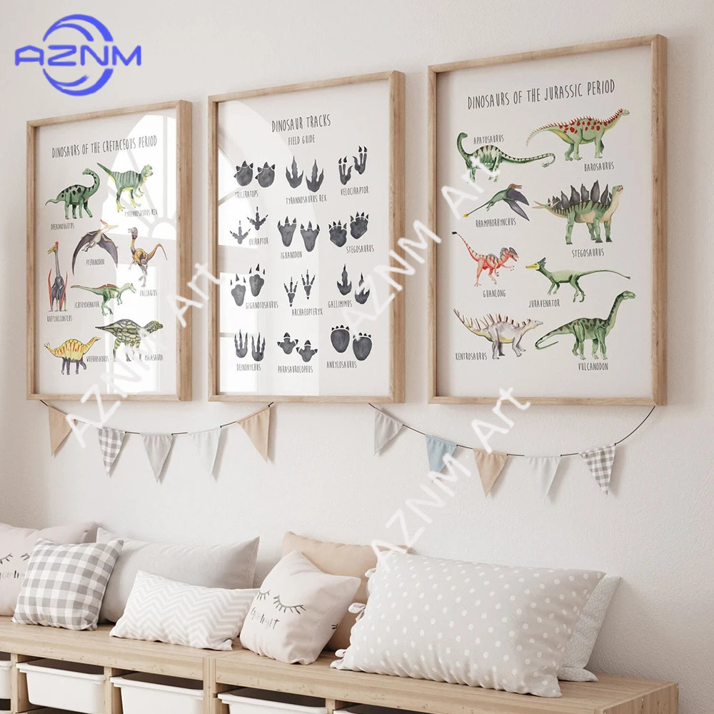 Kids Educational Game - 1/3PCS ，The cartoon dinosaur species English