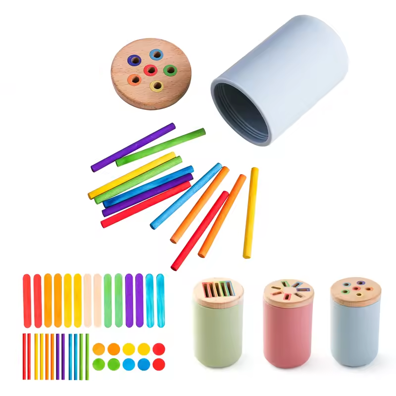 Kids Educational Box - Montessori Wooden Toys Color Sorting Fine