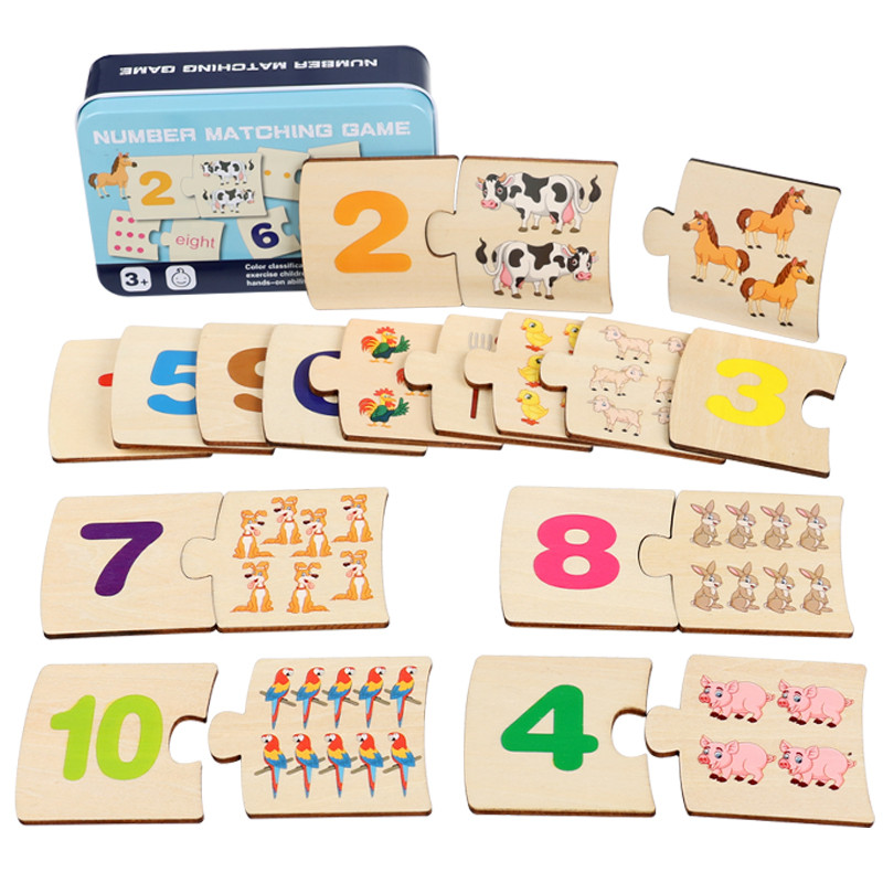 Kids Educational Box - Children Iron Box Number Enlightenment Paired
