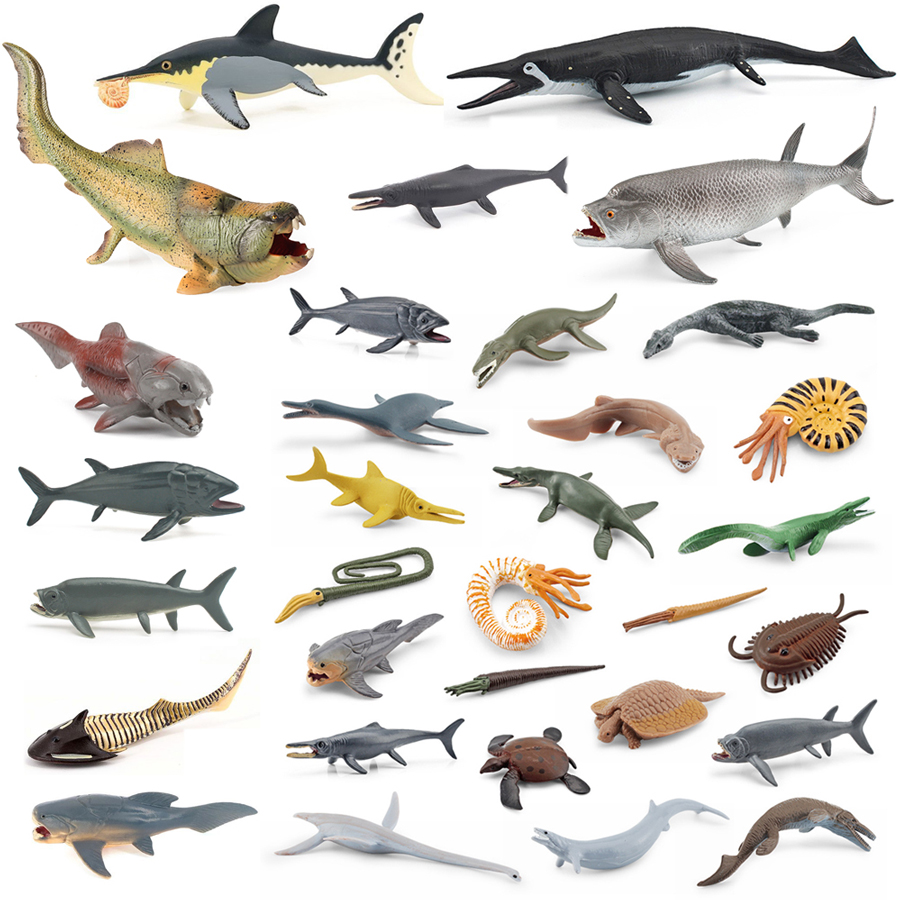 Kids Educational Game - Realistic Dunkleosteus Ophthalmosaurus Xiphactinus Cephalaspis Prehistoric