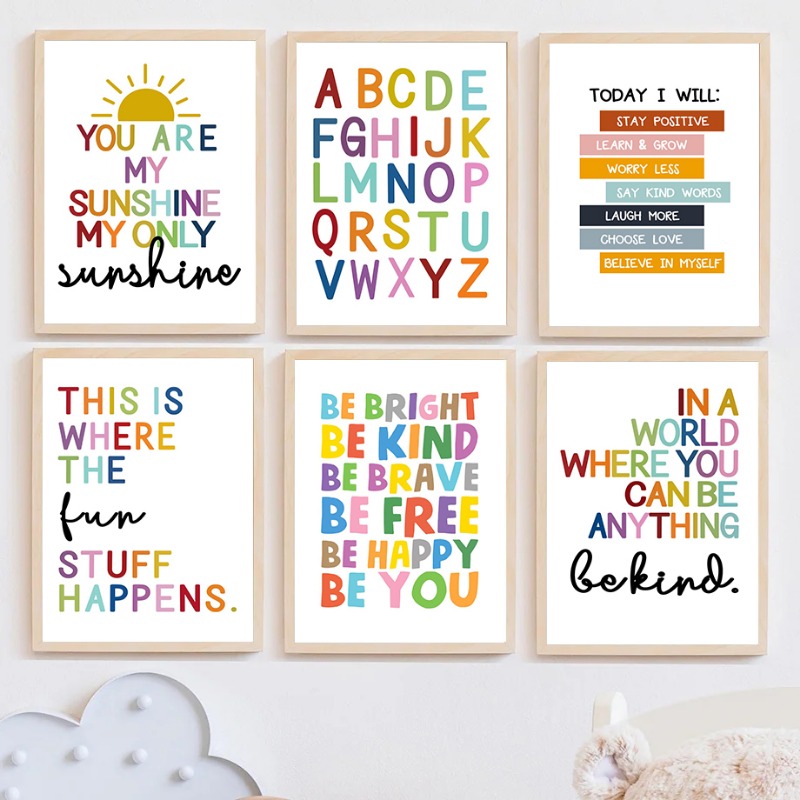 Kids Education Number - English Education Poster Alphabet Number Color