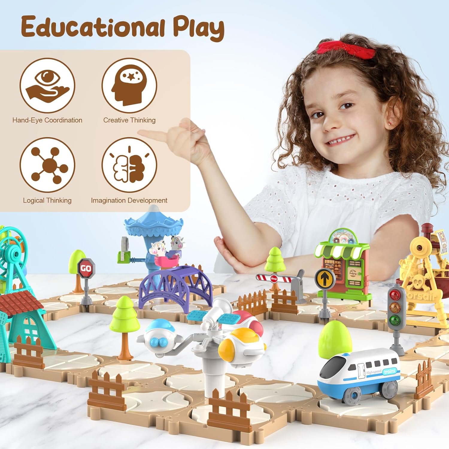 DIY Puzzle Track Car Set Assem - Kids Educational Game review and price