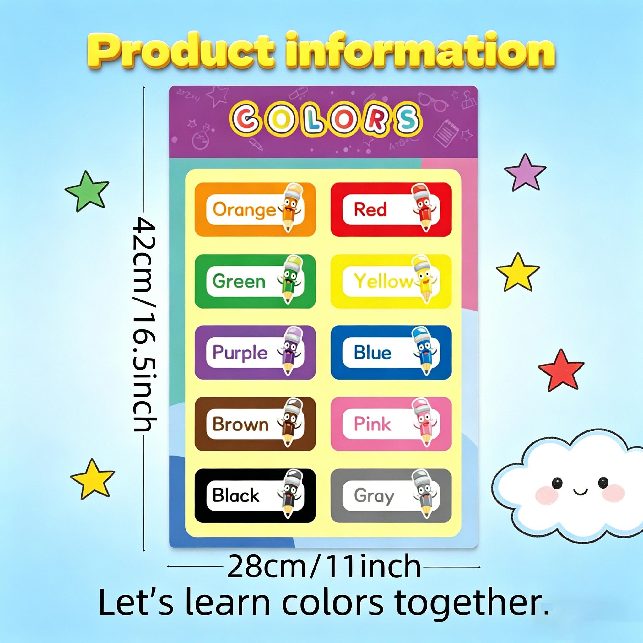 16 PCS Educational Posters for - Kids Education Alphabet Numbers review and price