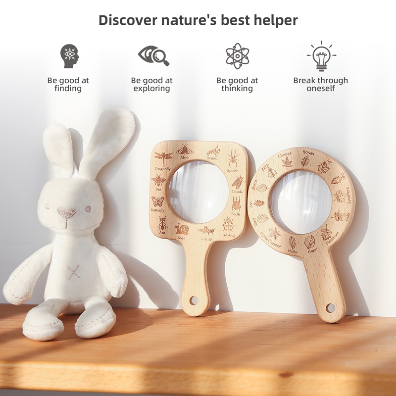 Wooden Magnifying Glass Set An - Kids Outdoor Education review and price