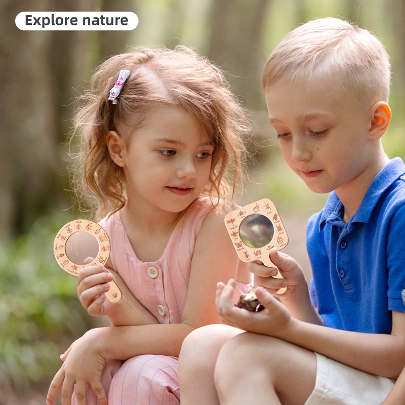 Wooden Magnifying Glass Set An - Kids Outdoor Education review and price