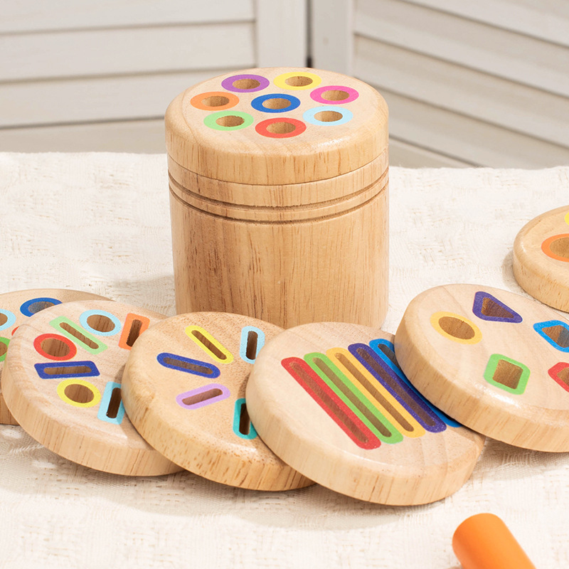 Montessori Wooden Shape Sortin - Kids Educational Box review and price