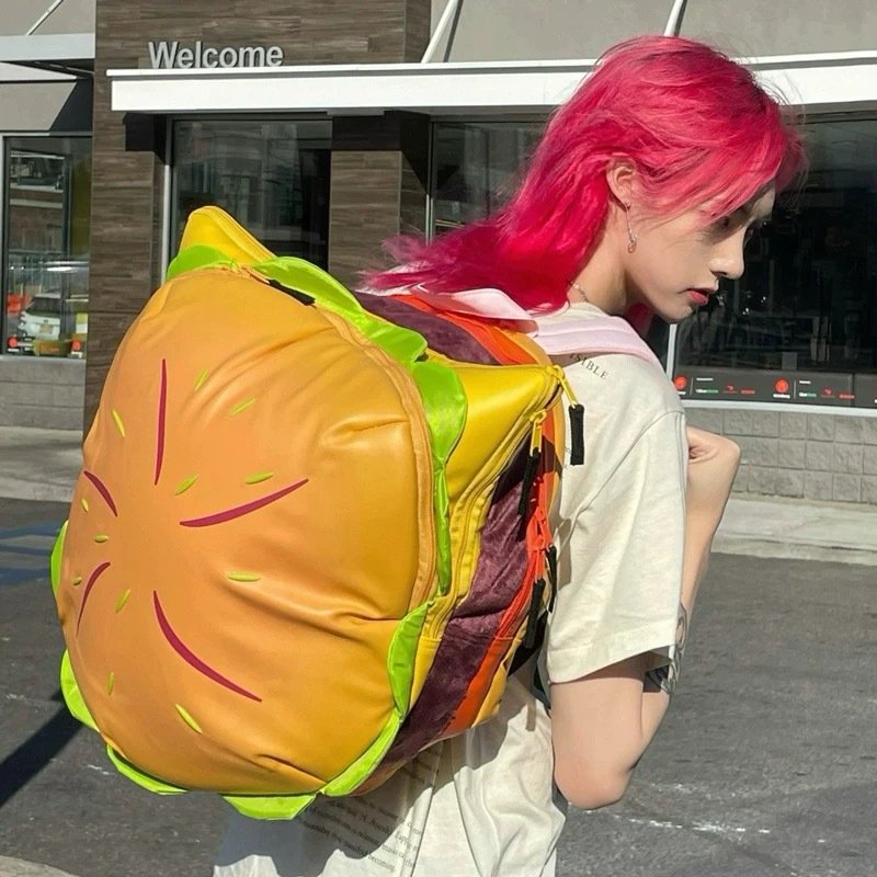 2026 Cute 3D Hamburger Backpac - Kids Education School review and price