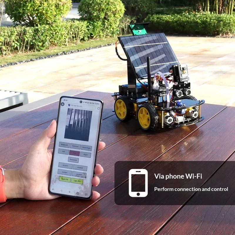 Solar Powered ESP32 CAM Progra - Coding Robot Toy review and price