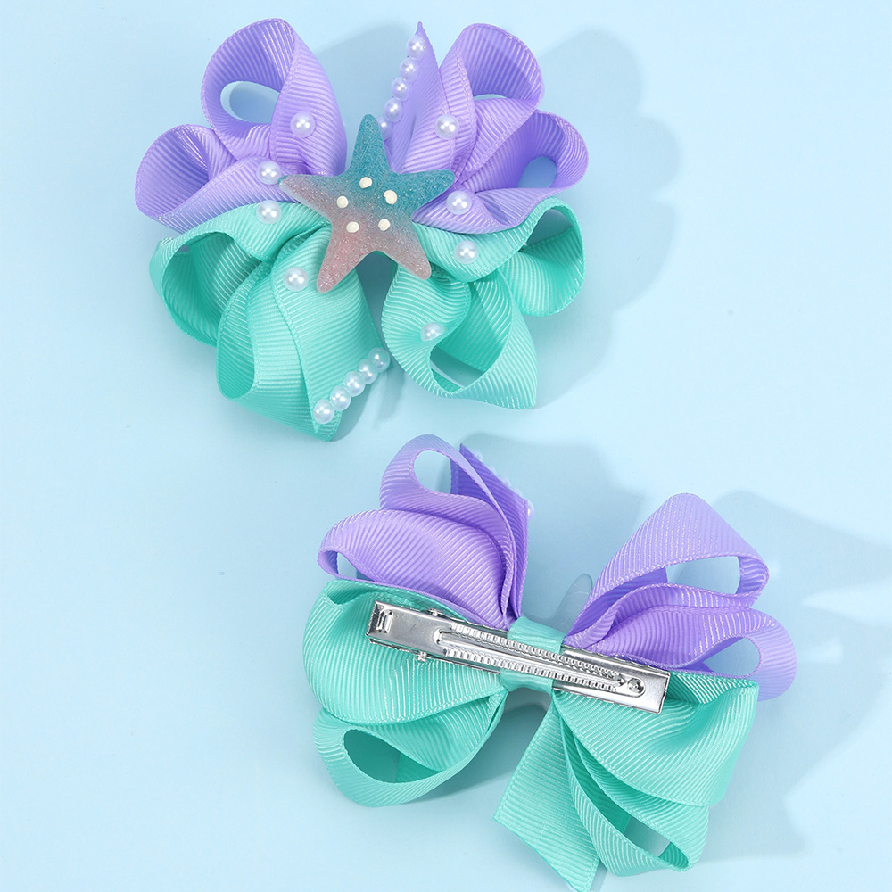 2Pcs Starfish Bow Hair Clips F - Kids Education School review and price