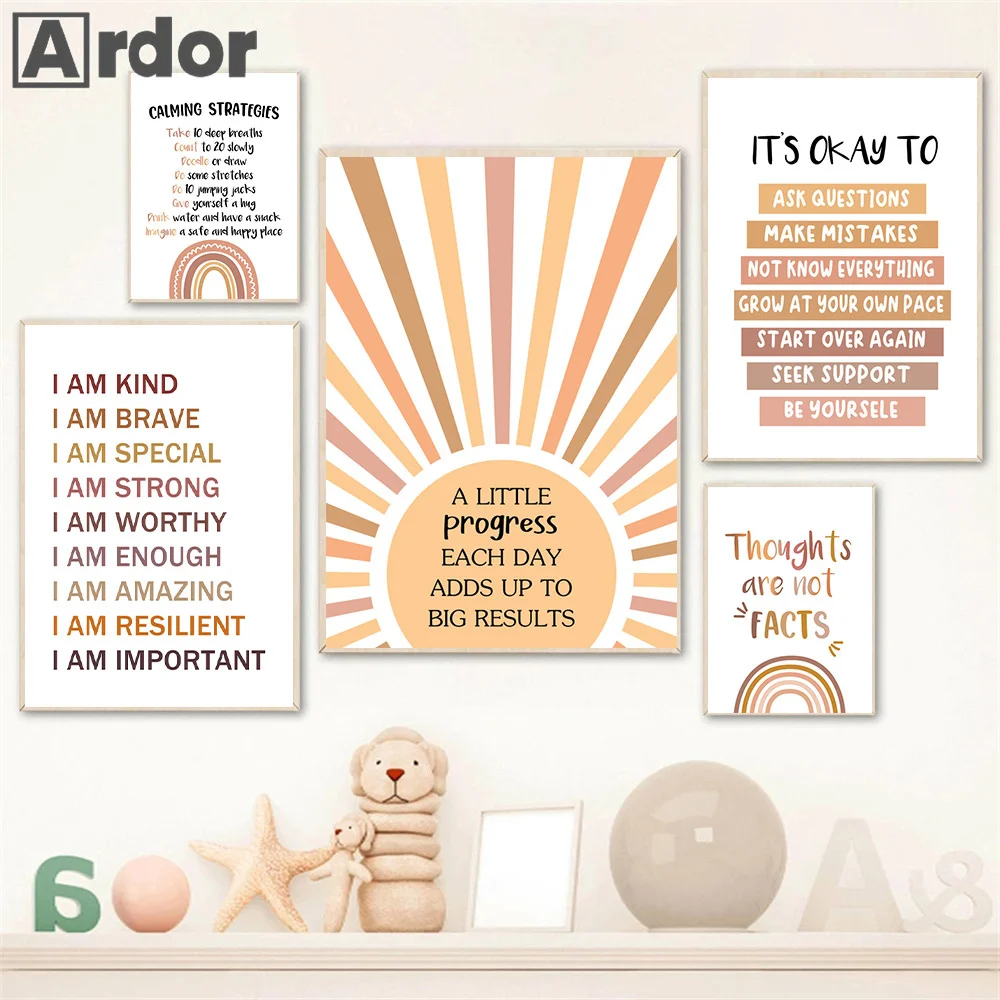 Alphabet Number Rainbow Poster - Kids Education Alphabet Numbers review and price