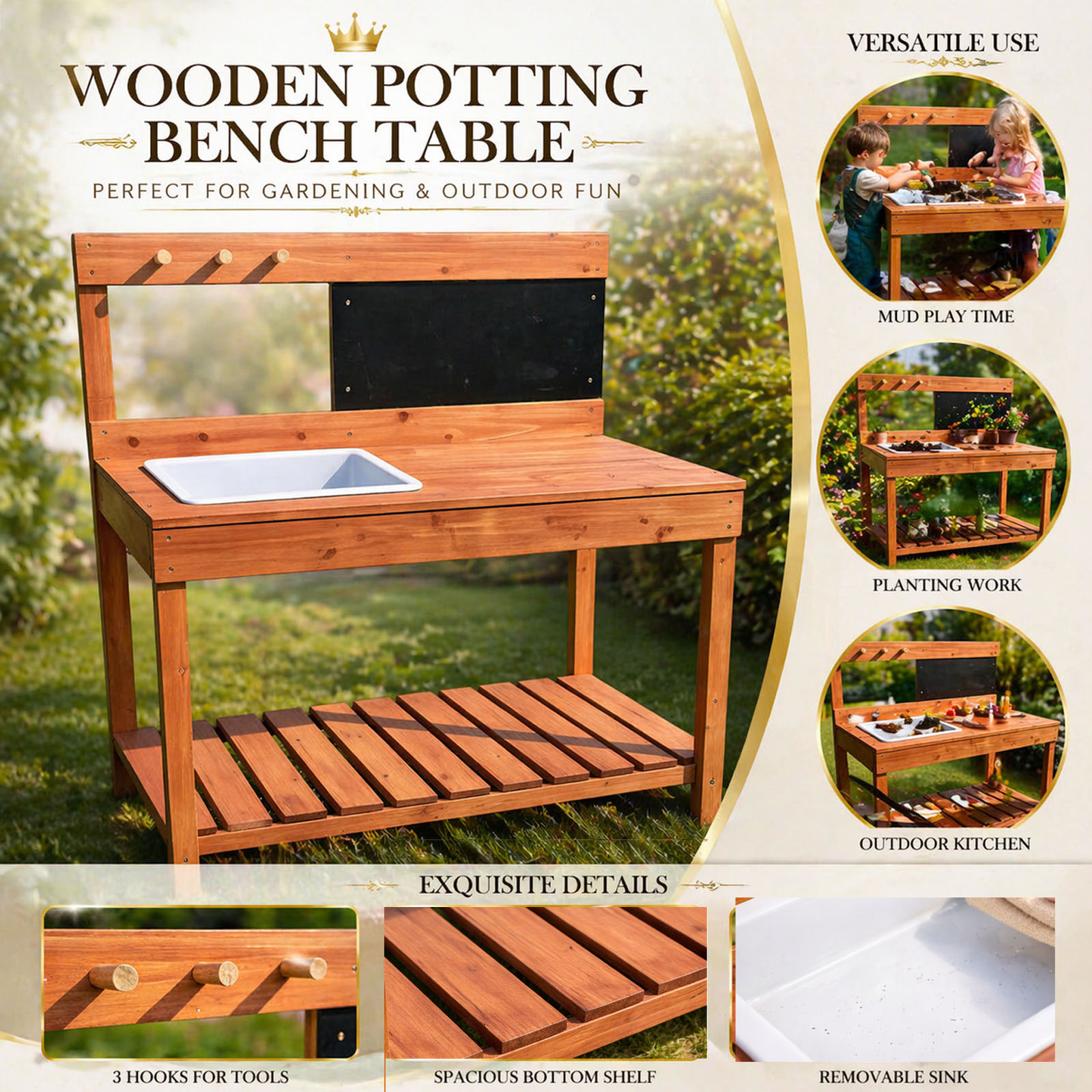 Wooden Potting Benches For Chi - Kids Outdoor Education review and price