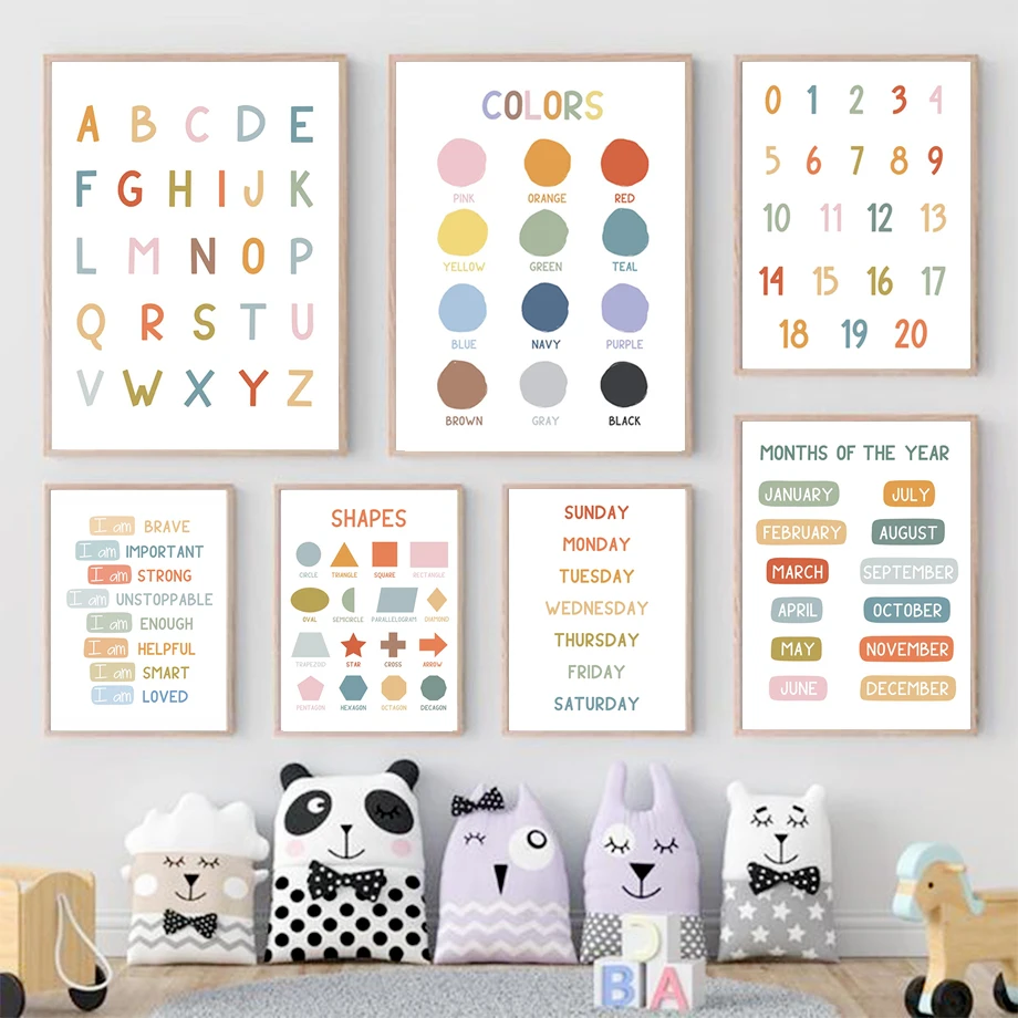 English Education Poster Alpha - Kids Education Alphabet Numbers review and price