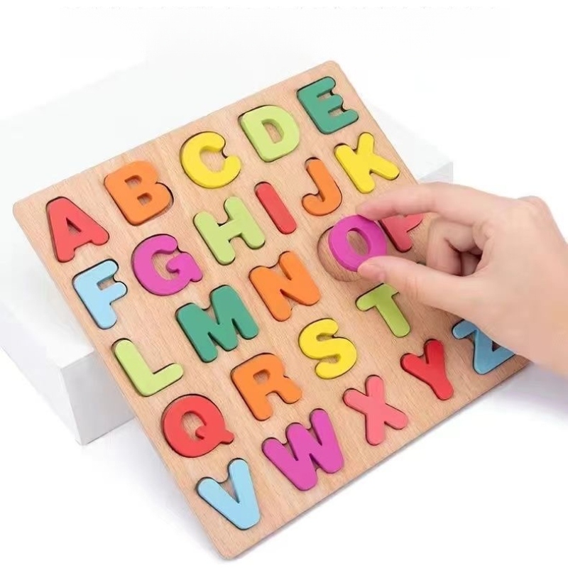 Wooden Alphabet Puzzle Board N - Kids Education Alphabet Numbers review and price