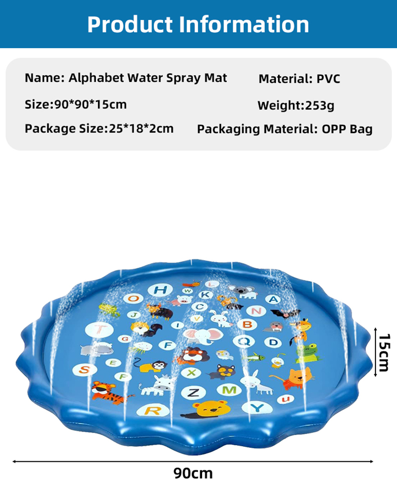 Alphabet Inflatable Water Spri - Kids Education Rug review and price