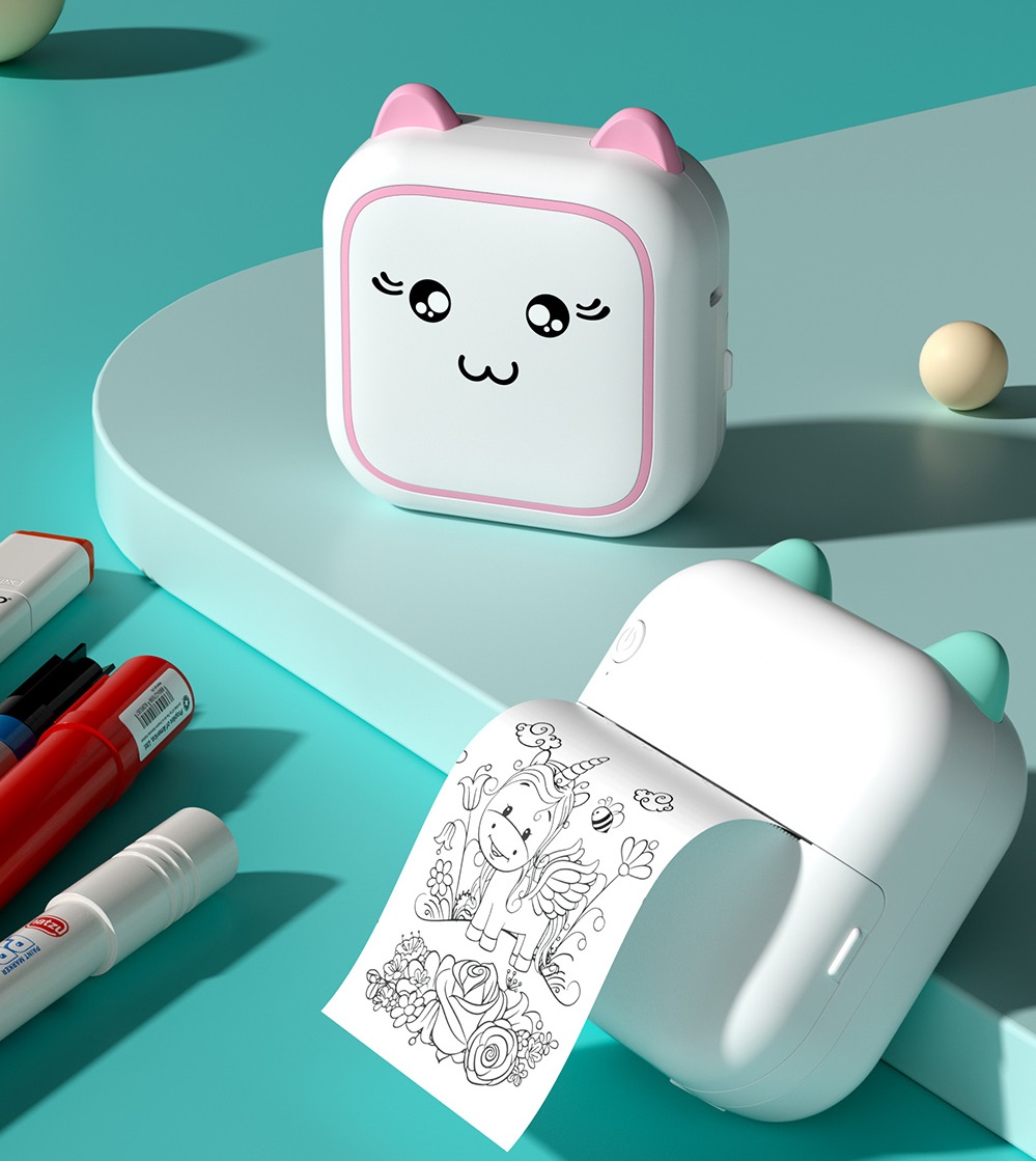 Portable Mini Cartoon Thermal  - Kids Education Questions review and price