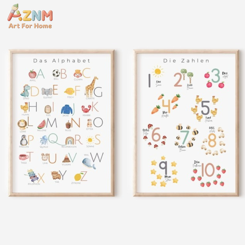 AZNM German Alphabet Numbers C - Kids Education Alphabet Numbers review and price