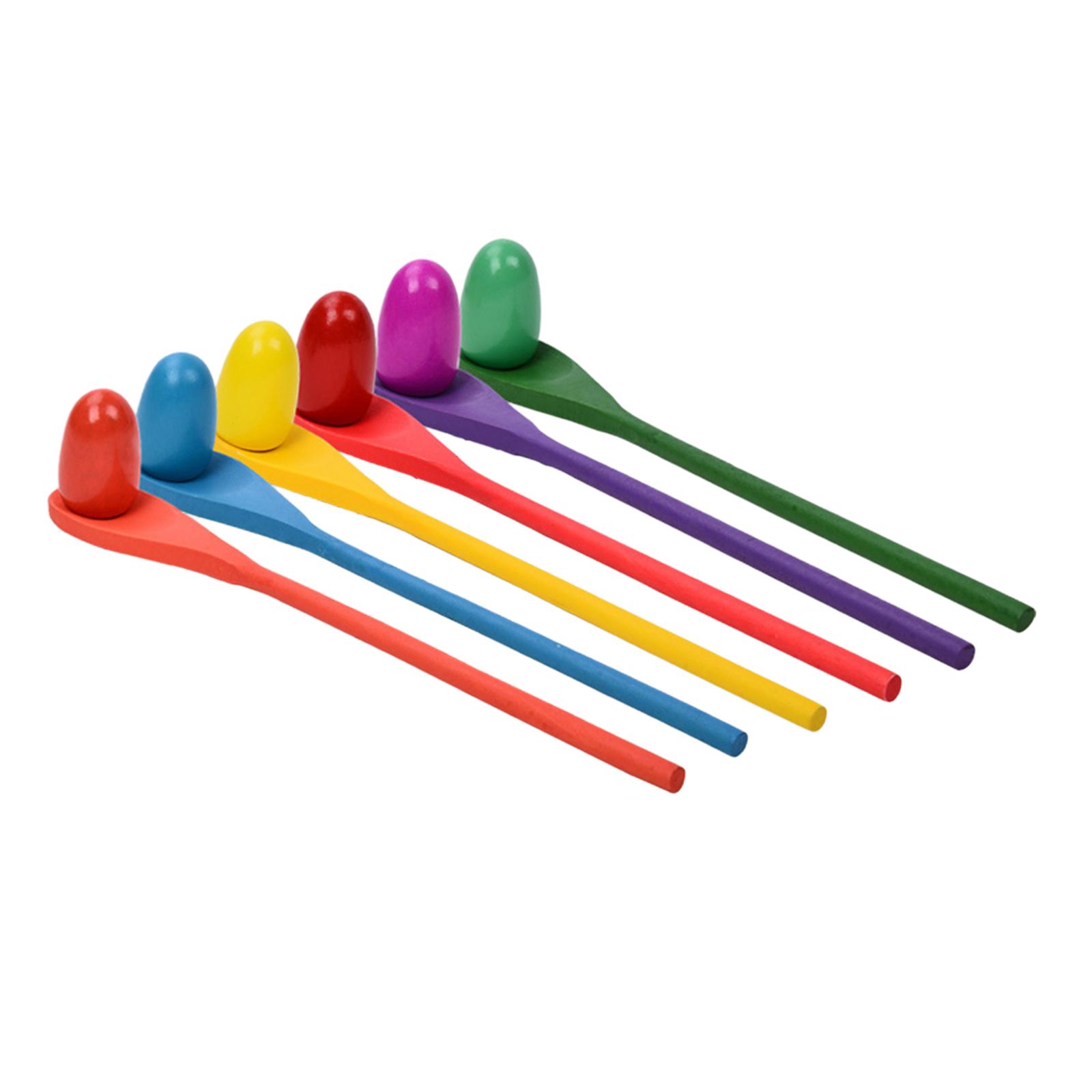 6 Pieces Egg Spoon Race Game H - Kids Outdoor Education review and price