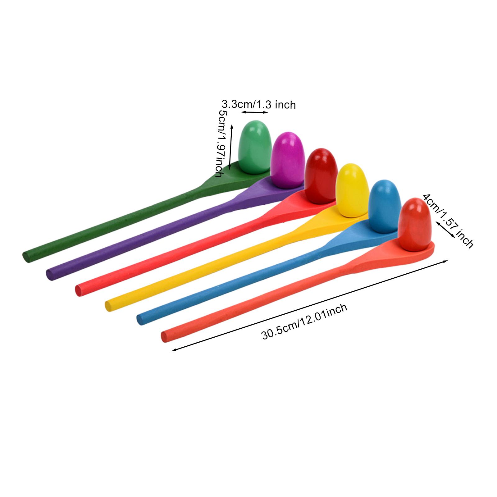 6 Pieces Egg Spoon Race Game H - Kids Outdoor Education review and price